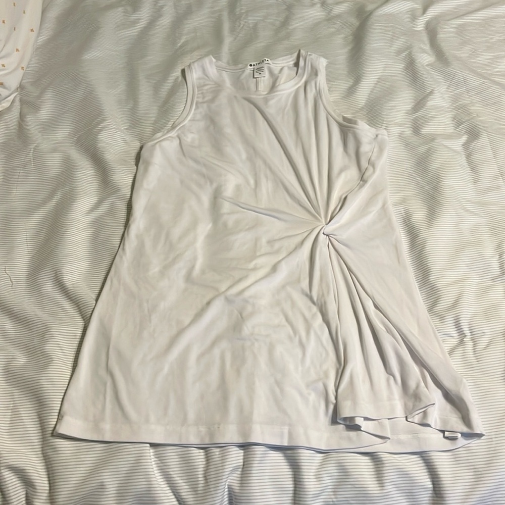 NWOT Athleta Ladies White Twist Tank Size M